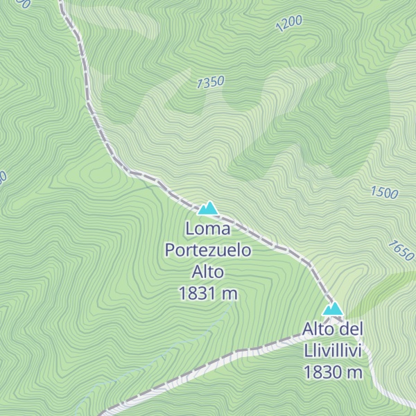Map of Loma Portezuelo Alto