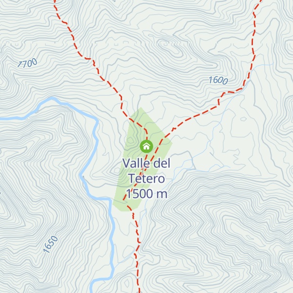 Map of Valle del Tetero