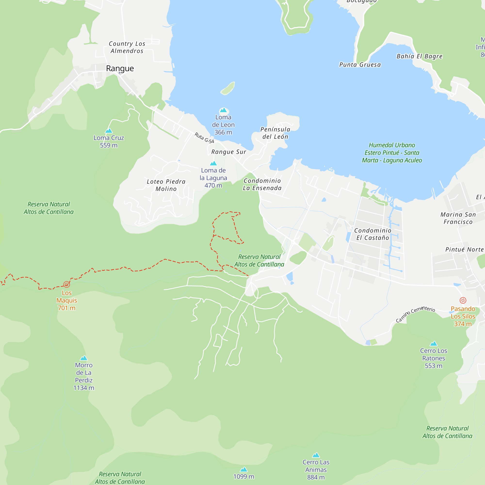 Refugio de picnic map