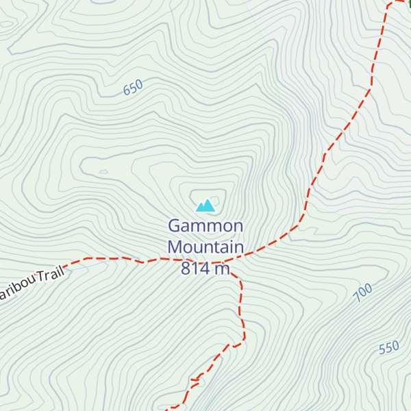 Map of Gammon Mountain