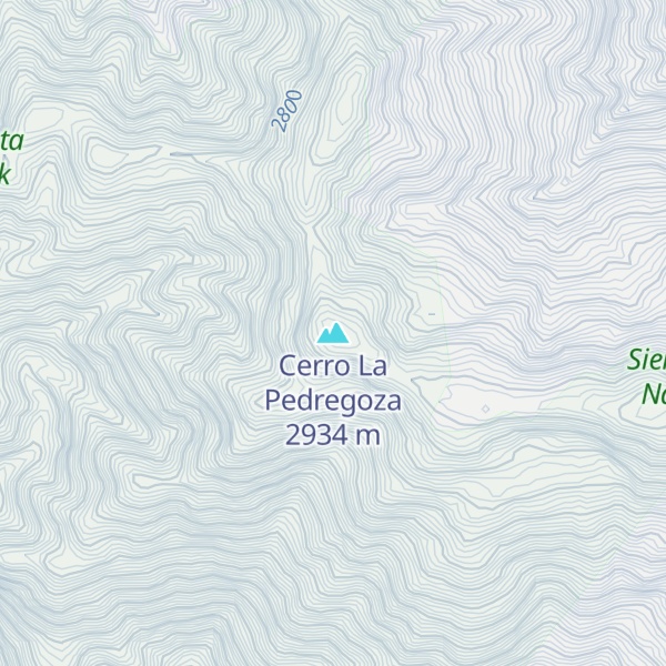 Map of Cerro La Pedregoza