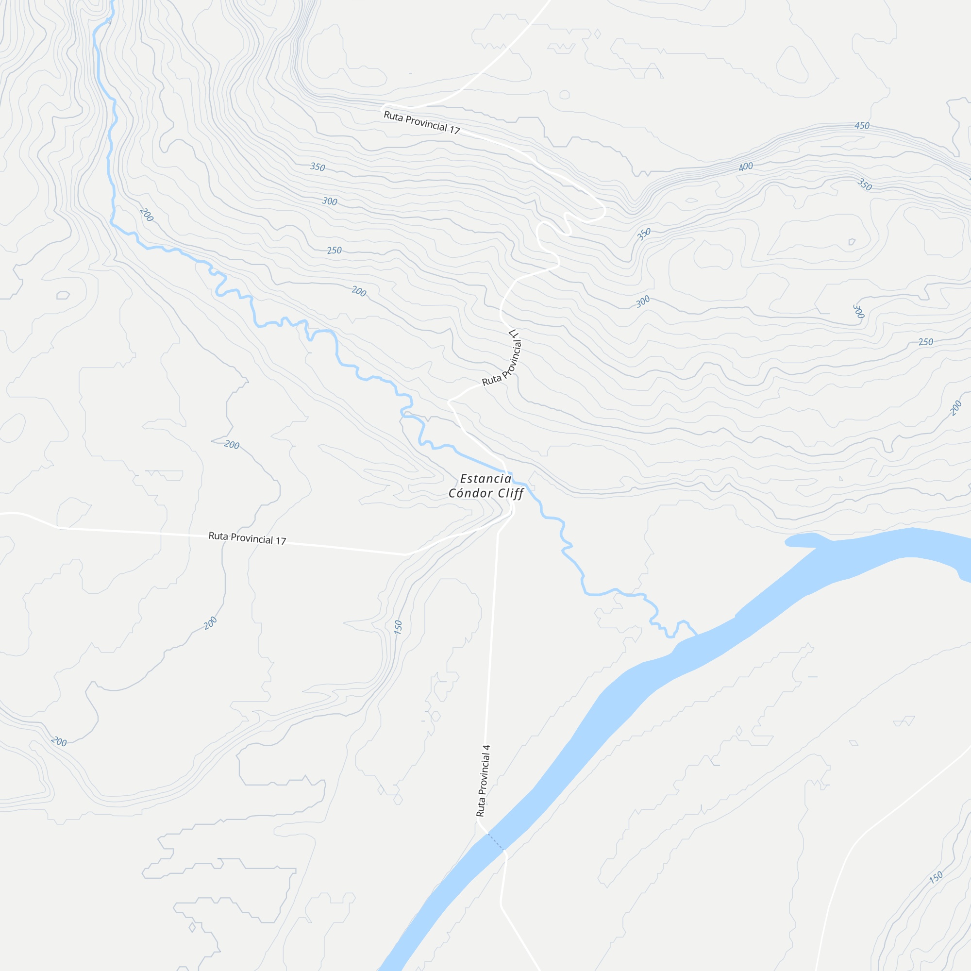 Estancia Cóndor Cliff map