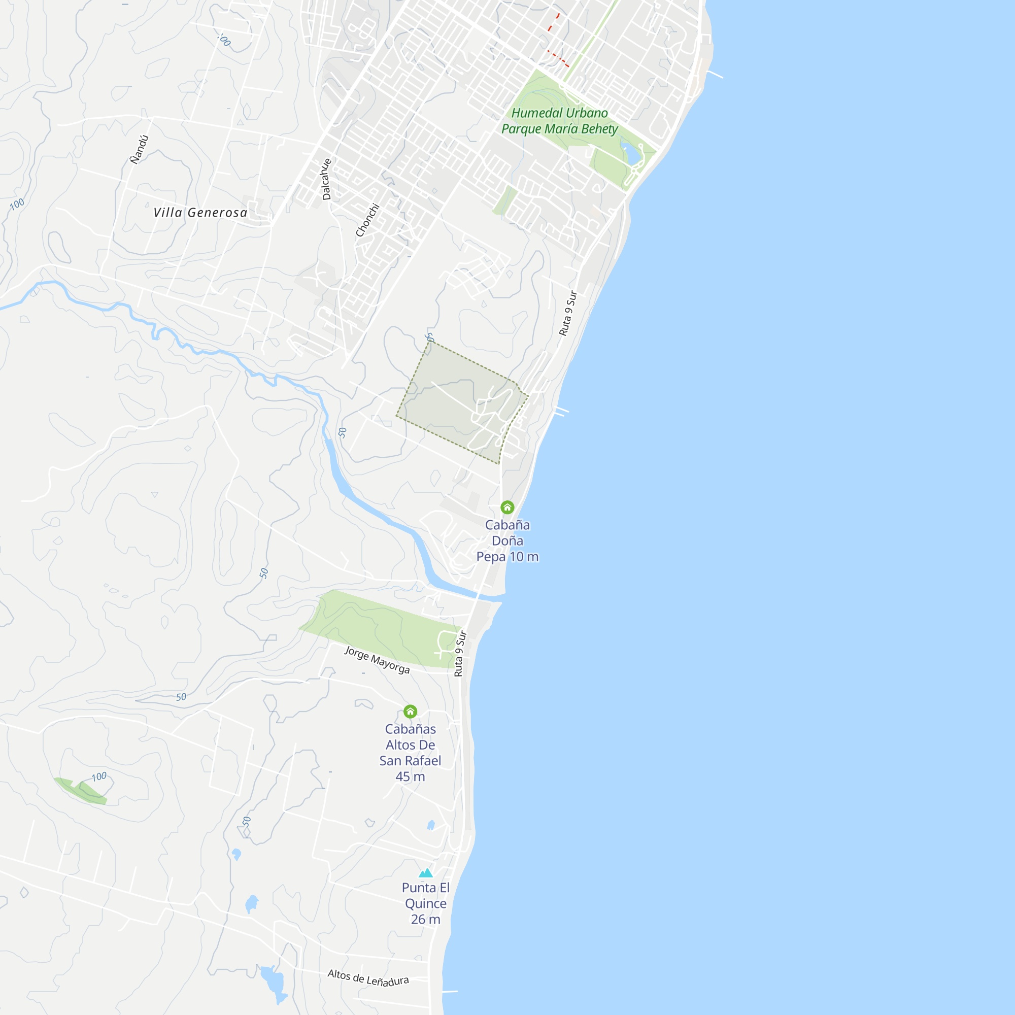 Cabaña Doña Pepa map