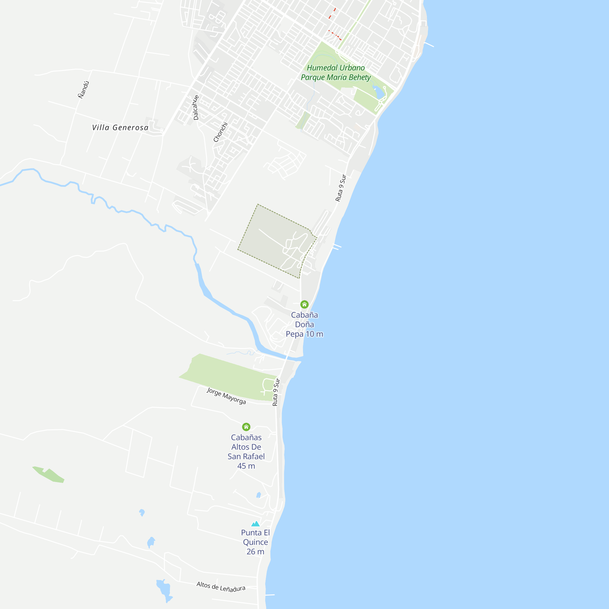 Cabaña Doña Pepa map