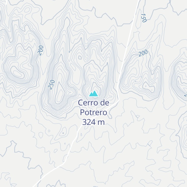 Map of Cerro de Potrero