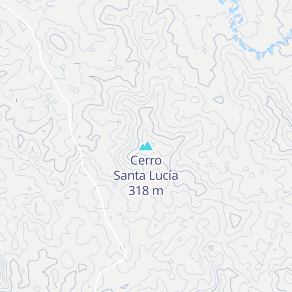 Map of Cerro Santa Lucía