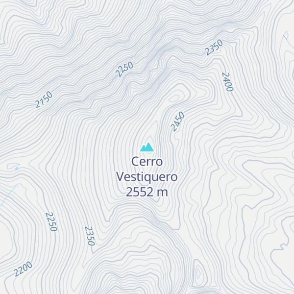 Map of Cerro Vestiquero
