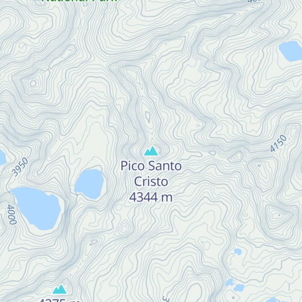 Map of Pico Santo Cristo