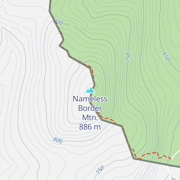 Map of Nameless Border Mtn.