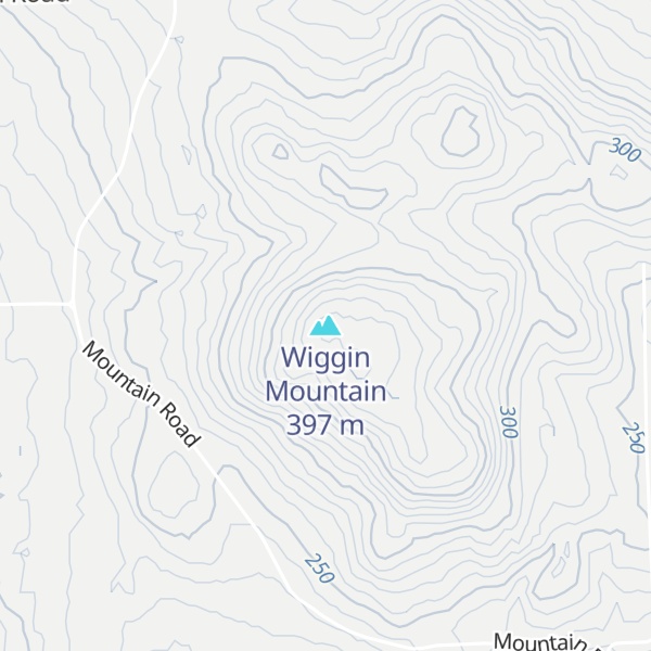 Map of Wiggin Mountain