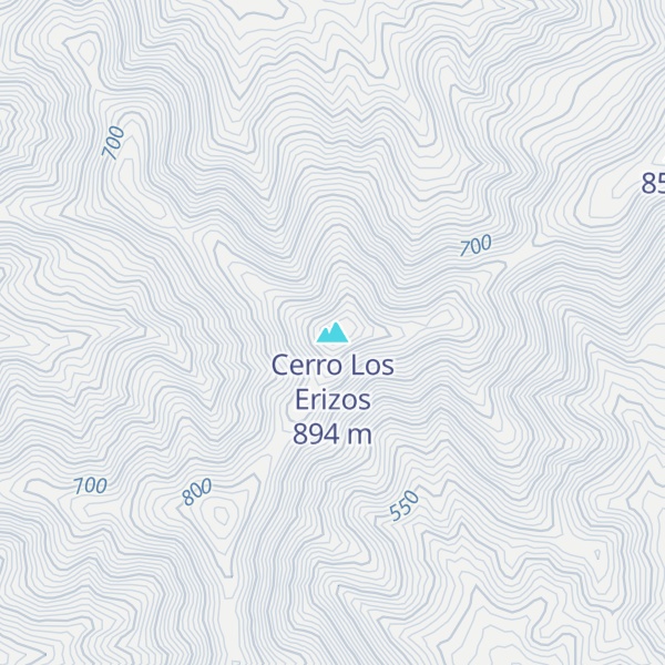 Map of Cerro Los Erizos
