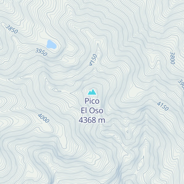 Map of Pico El Oso