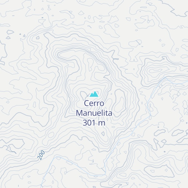 Map of Cerro Manuelita