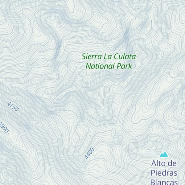 Map of Pico Piedras Blancas