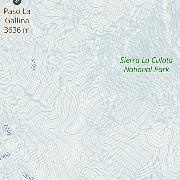 Map of Pico Los Potreros