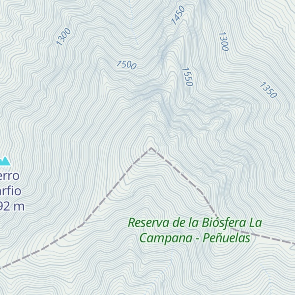 Map of Cerro El Garfio