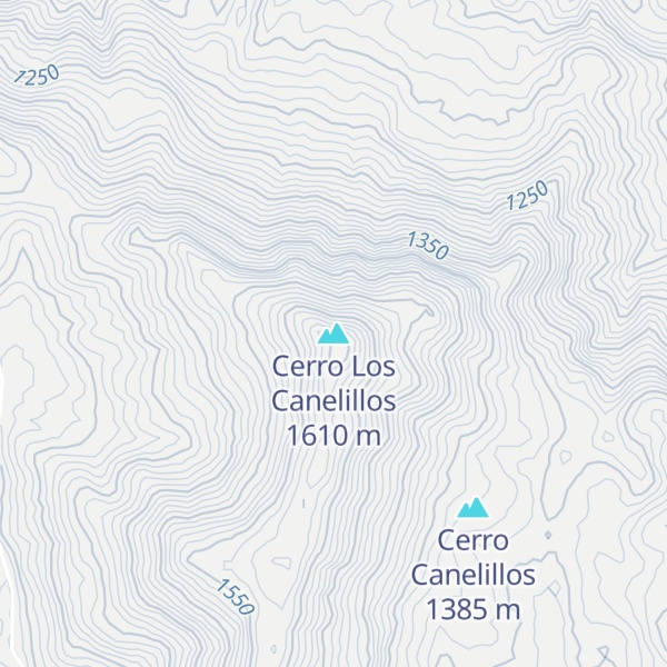 Map of Cerro Los Canelillos