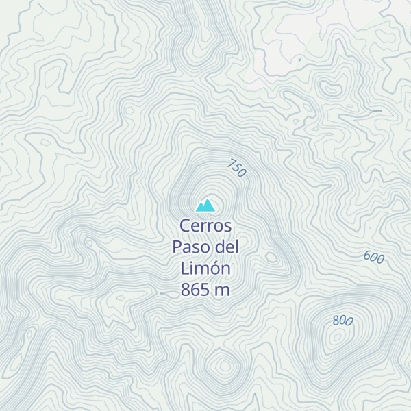 Map of Cerros Paso del Limón