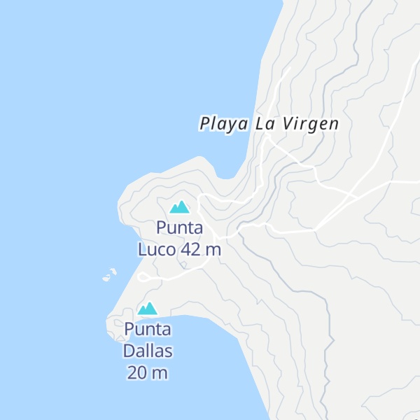 Map of Cabañas Playa La Virgen