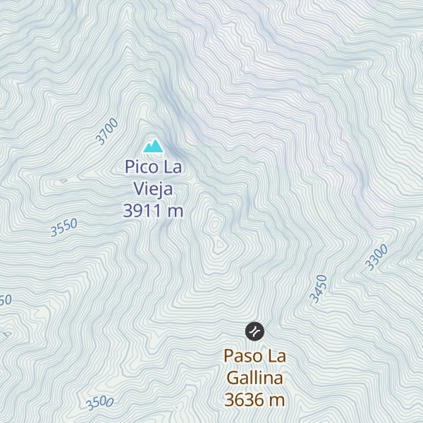 Map of Pico La Gallina