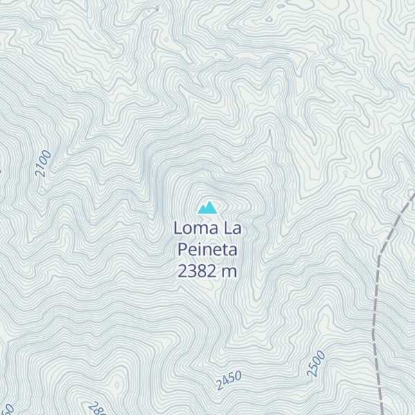 Map of Loma La Peineta