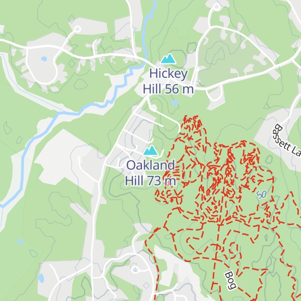 Map of Oakland Hill