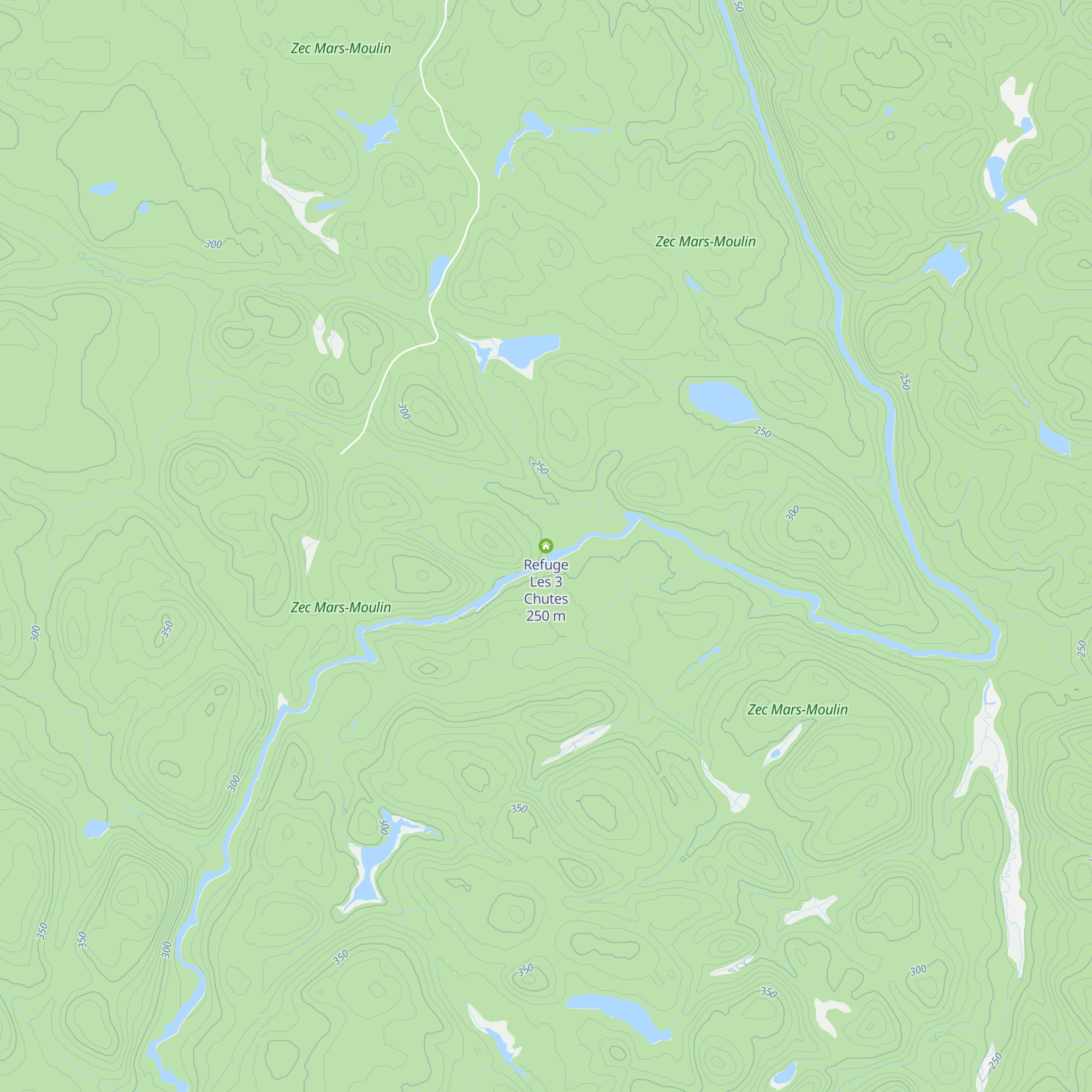 Refuge Les 3 Chutes map