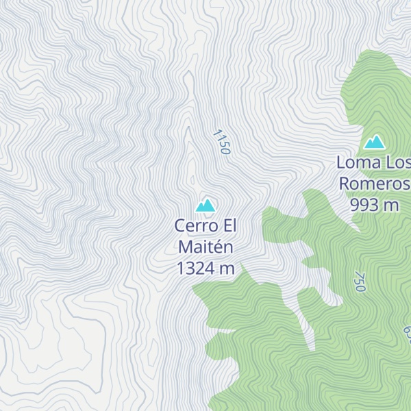 Map of Cerro El Maitén