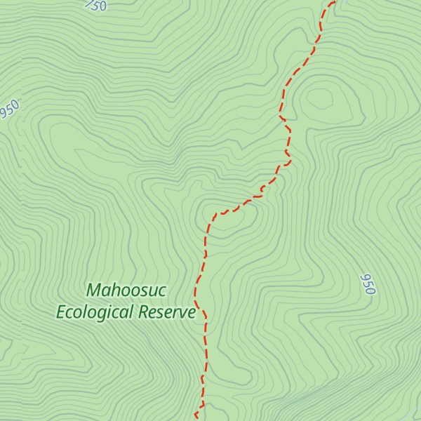 Map of Goose Eye Mountain - North Peak