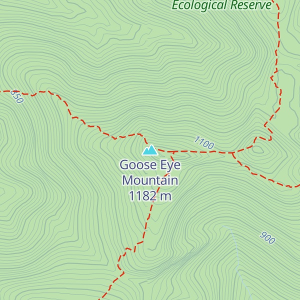 Map of Goose Eye Mountain