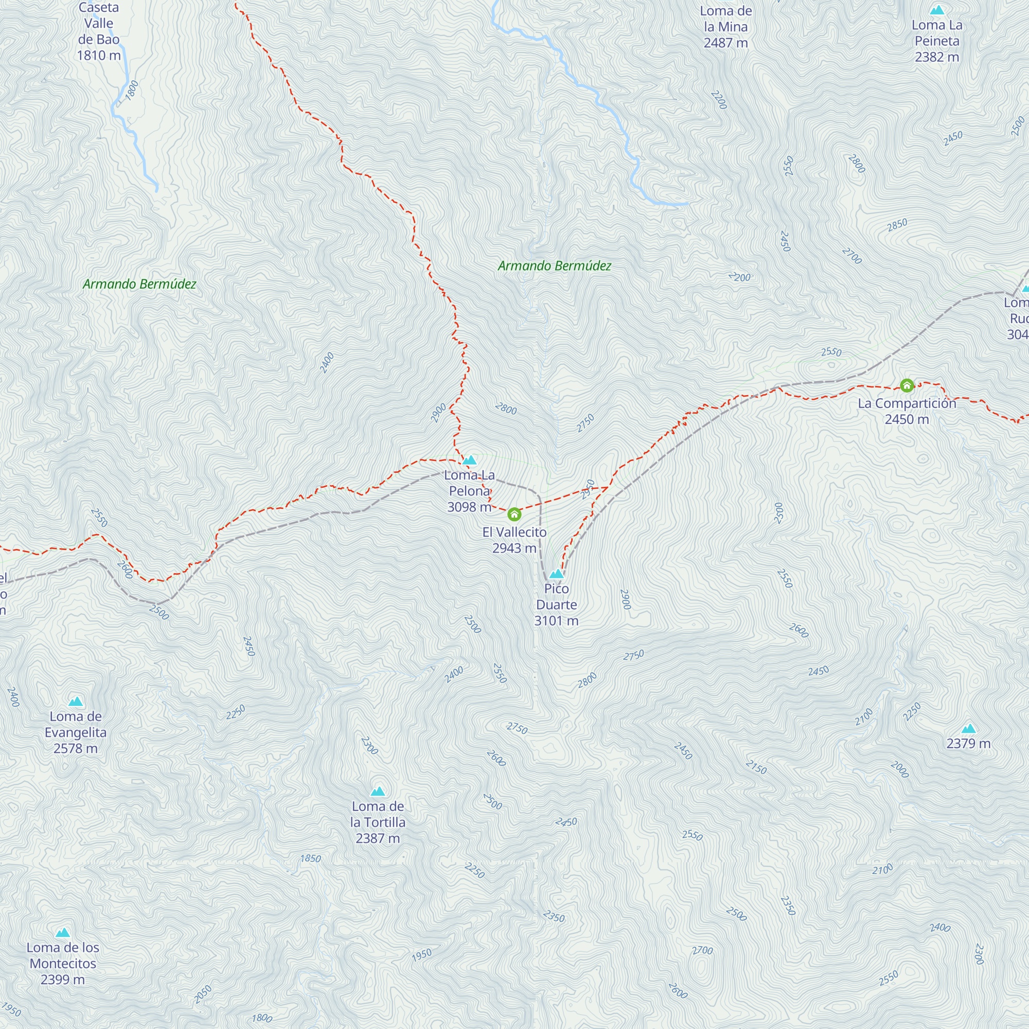 El Vallecito map