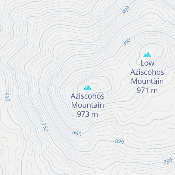 Map of Aziscohos Mountain