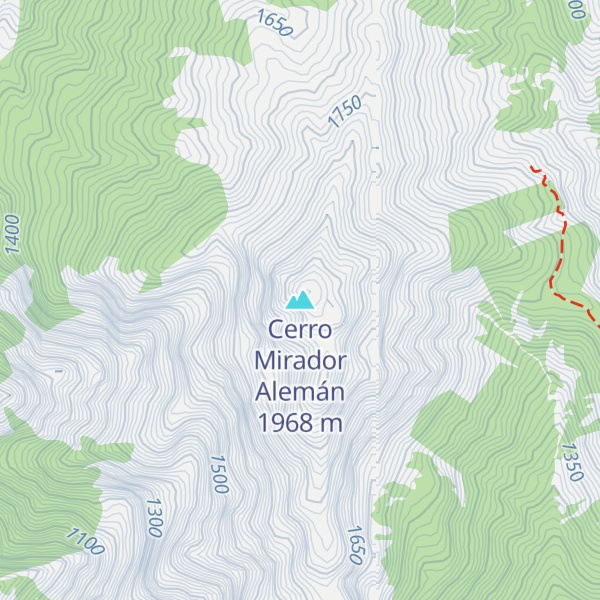 Map of Cerro Mirador Alemán