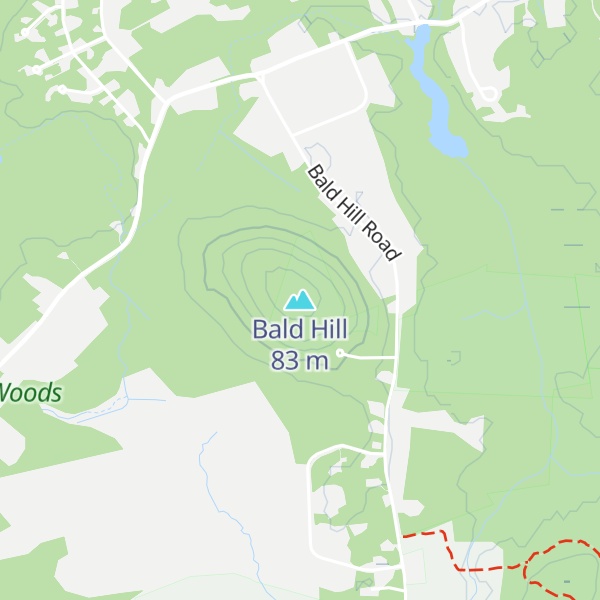 Map of Bald Hill