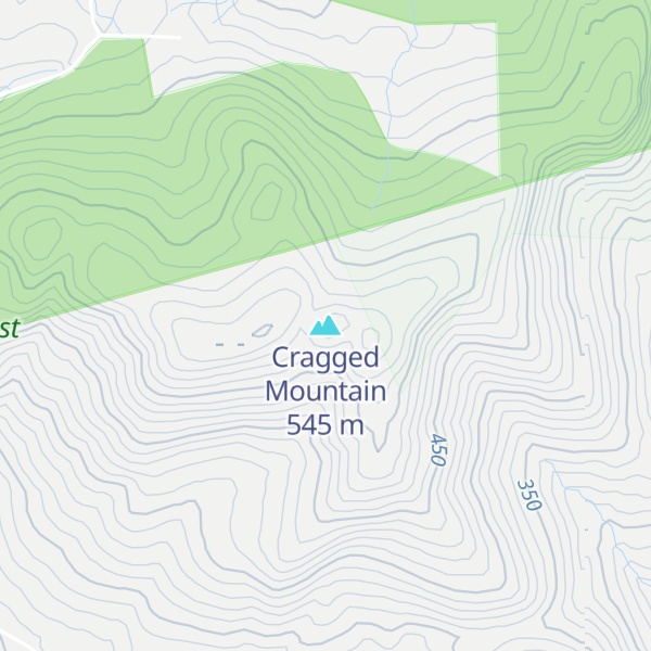 Map of Cragged Mountain