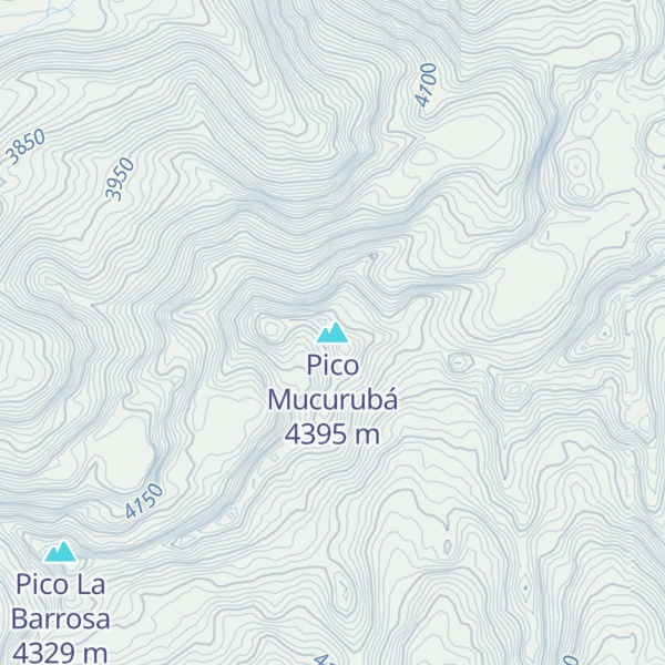 Map of Pico Mucurubá