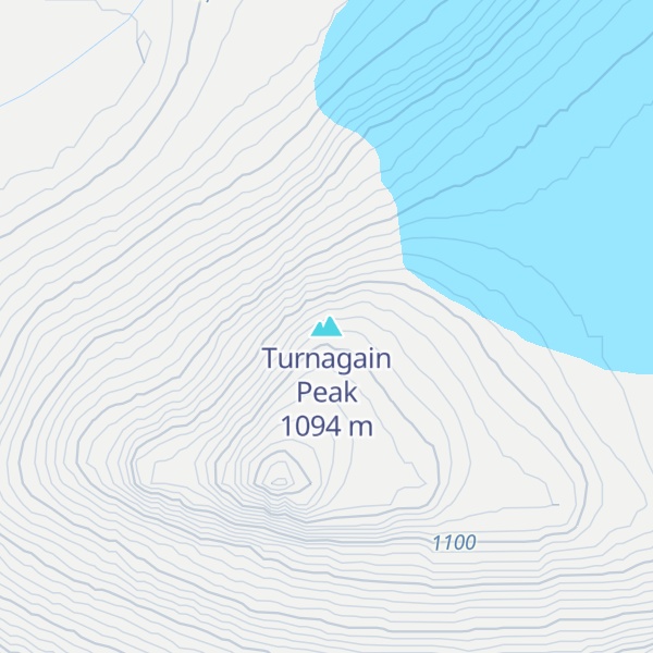 Map of Turnagain Peak