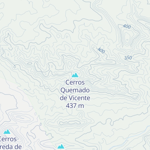 Map of Cerros Quemado de Vicente