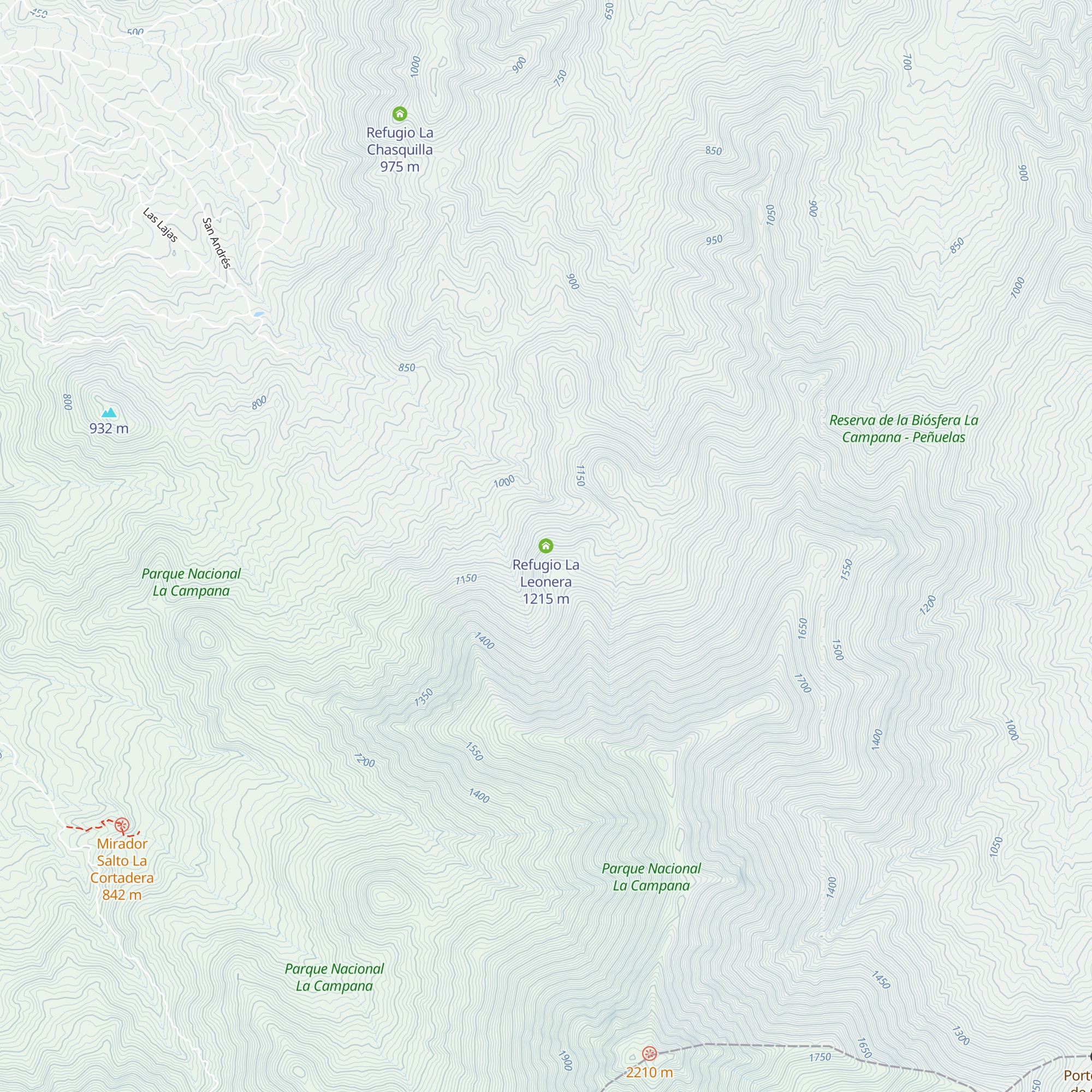 Refugio La Leonera map