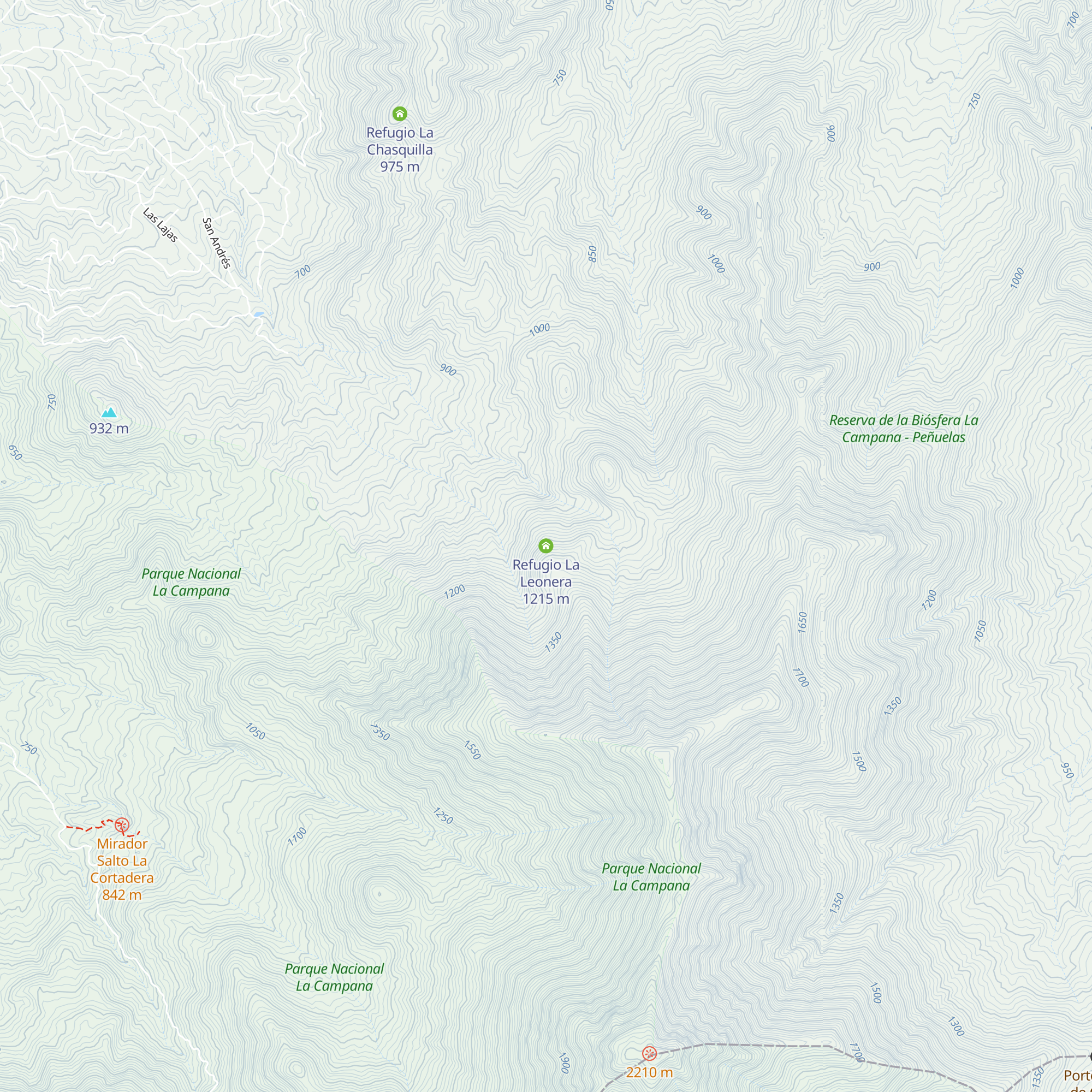 Refugio La Leonera map