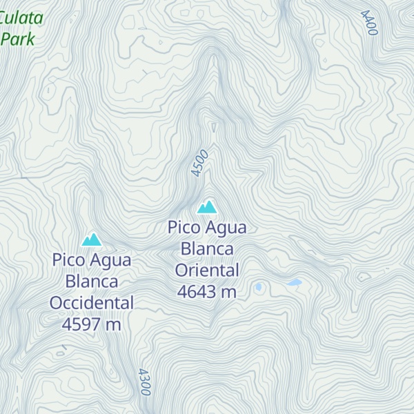 Map of Pico Agua Blanca Oriental