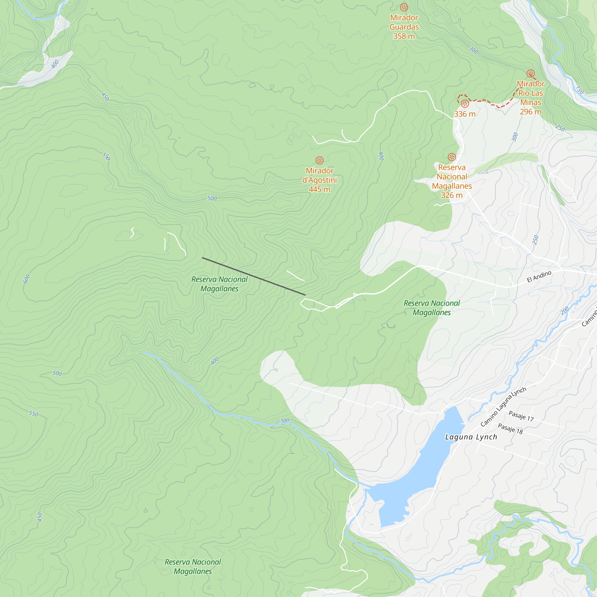 Refugio Club Andino map