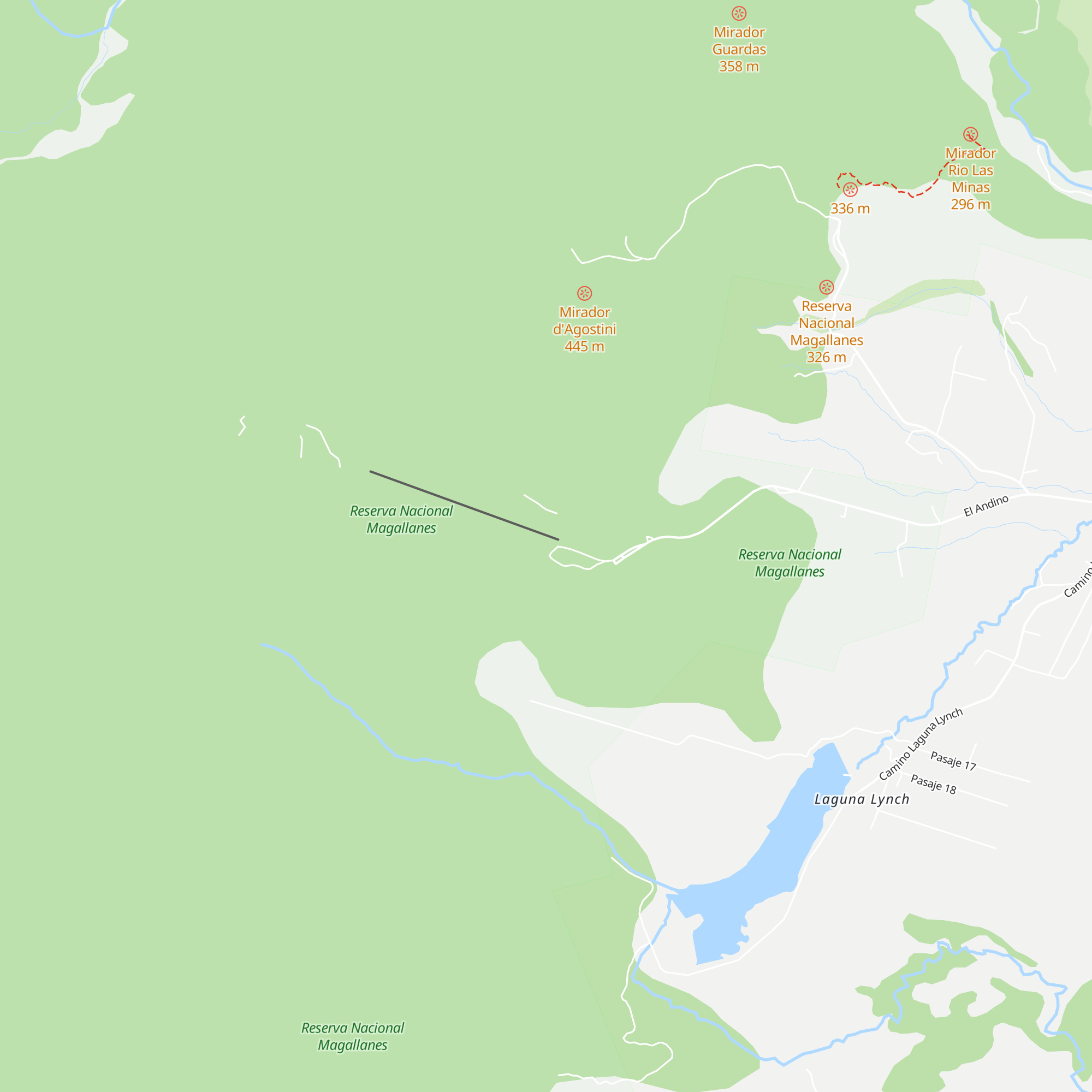 Refugio Club Andino map