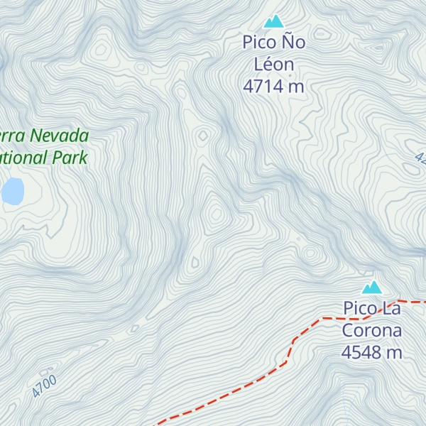 Map of Pico La Concha