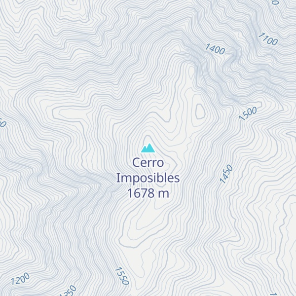 Map of Cerro Imposibles