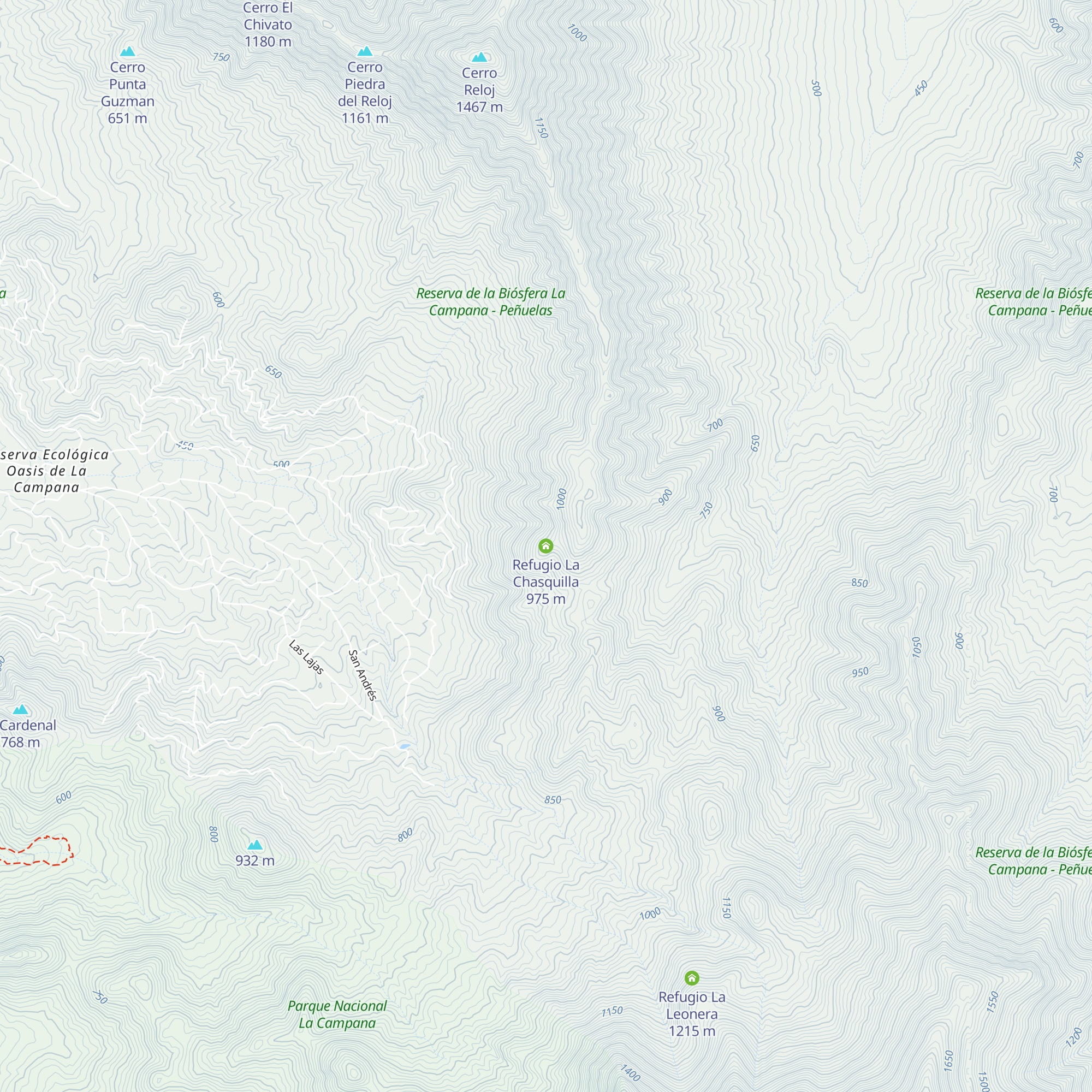 Refugio La Chasquilla map