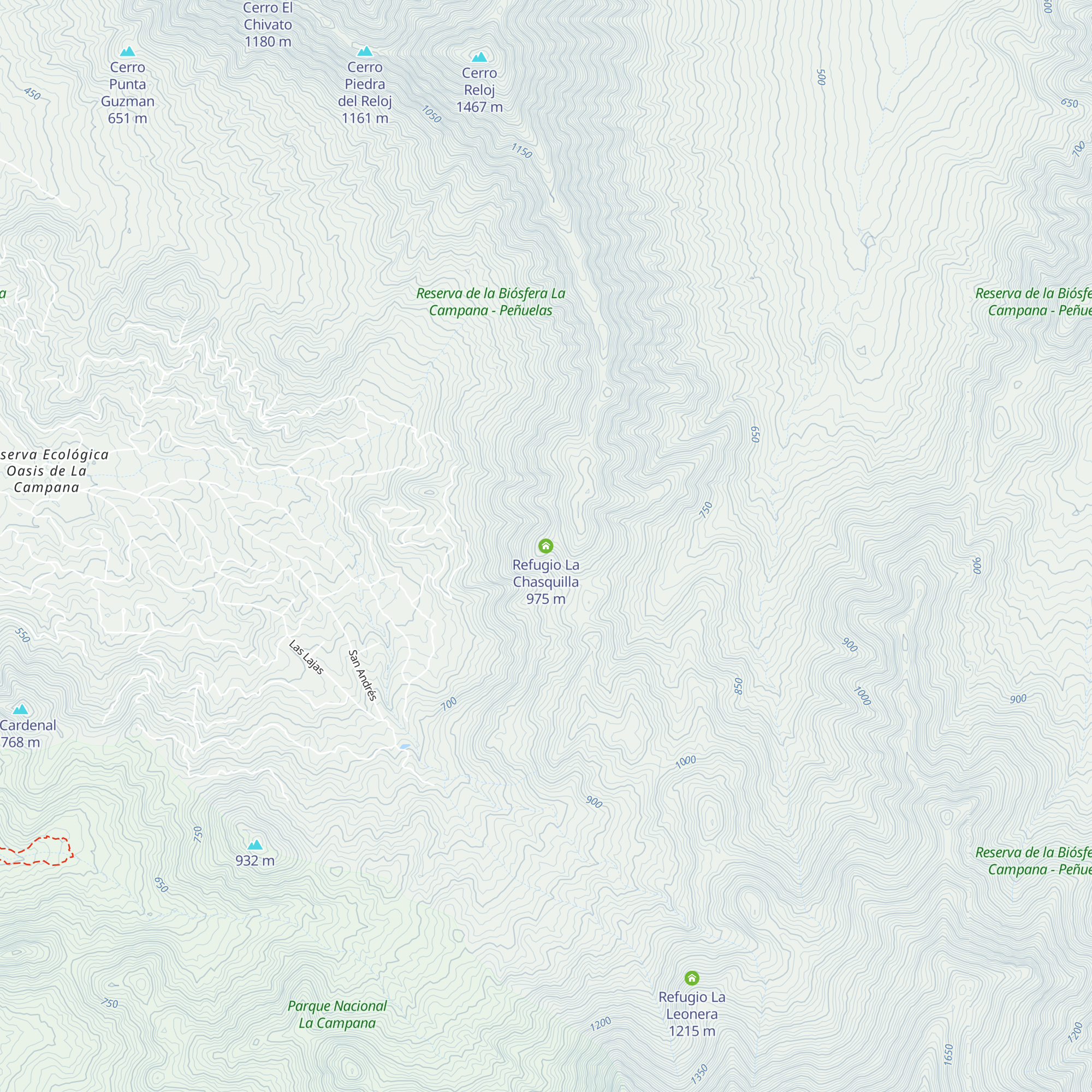 Refugio La Chasquilla map
