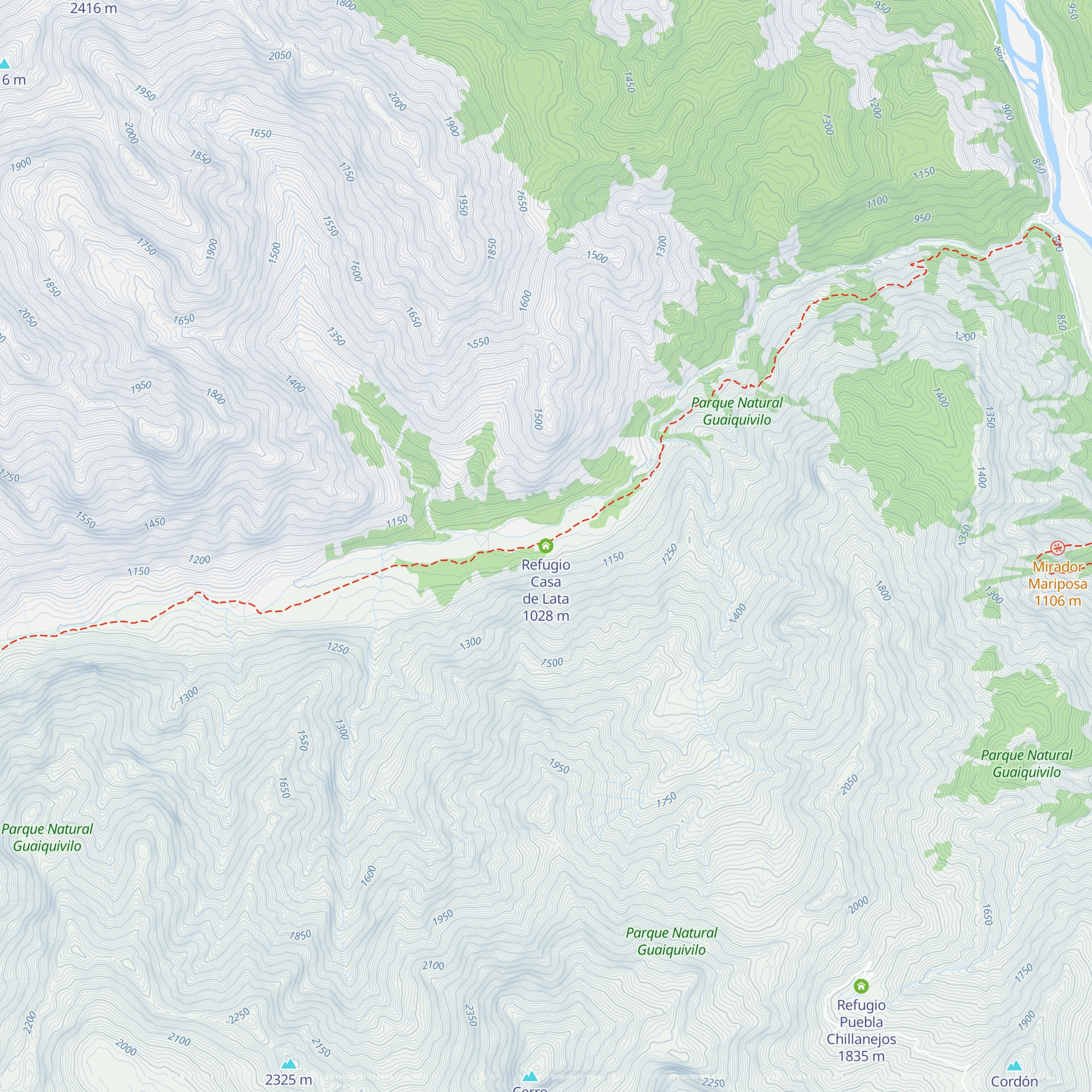Refugio Casa de Lata map