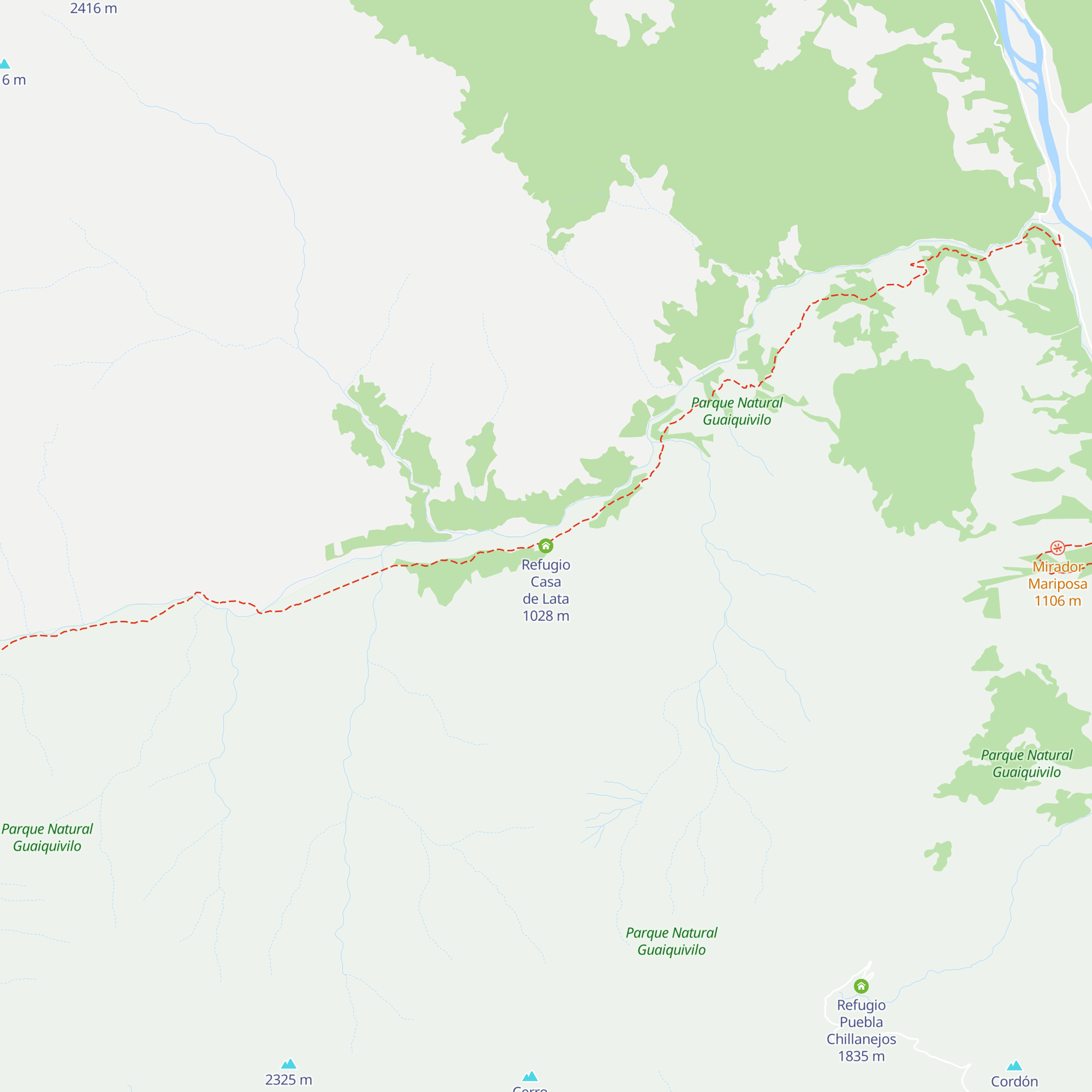 Refugio Casa de Lata map