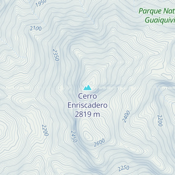 Map of Cerro Enriscadero